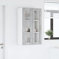 Armadio pensile con porta Riga Grigio cemento 60 x 31 x 100 cm 884389