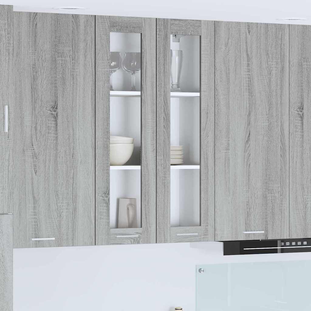 Armadio pensile con porta Riga Grigio Sonoma 60 x 31 x 100 cm 884391