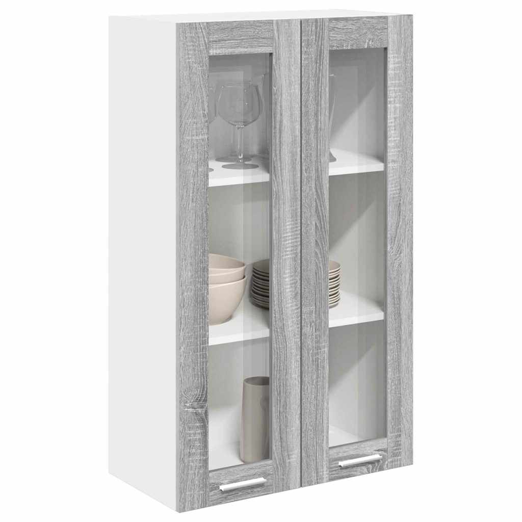 Armadio pensile con porta Riga Grigio Sonoma 60 x 31 x 100 cm 884391