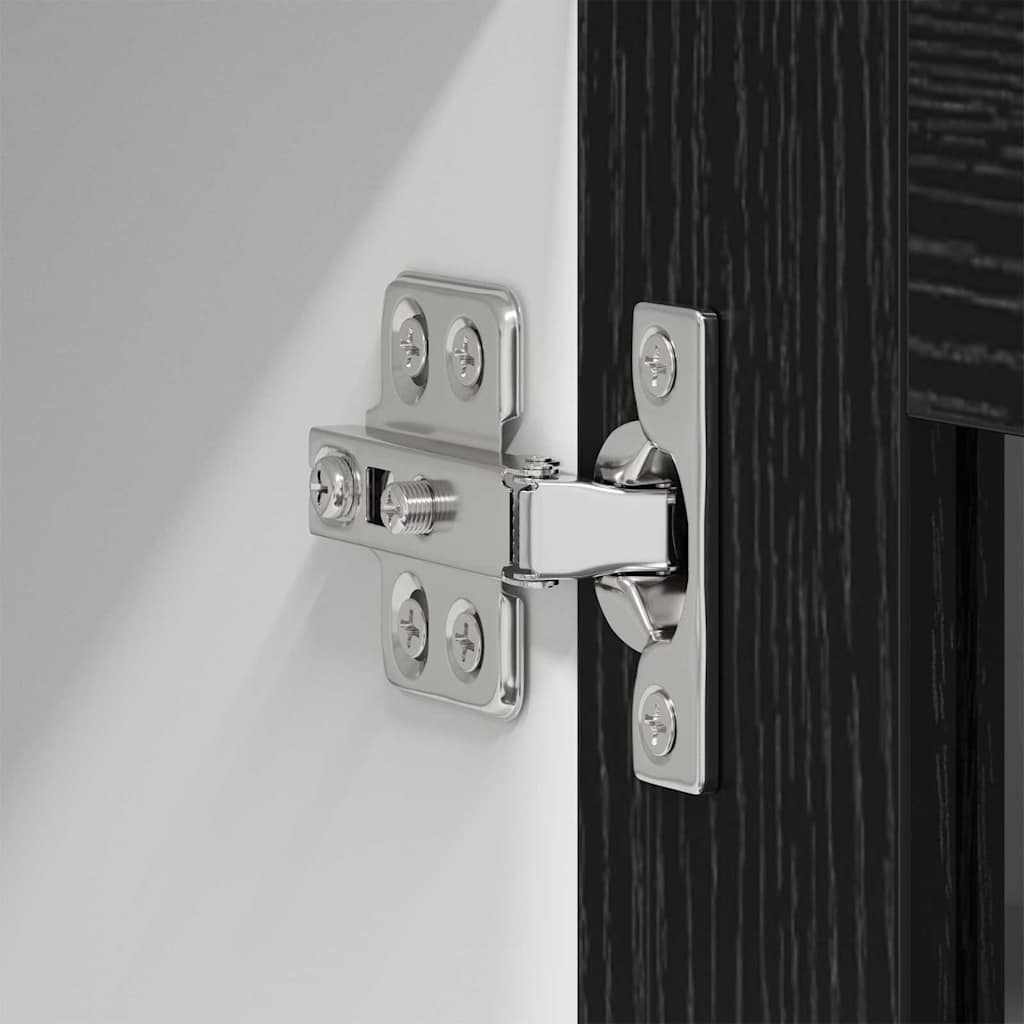 Armadio pensile con porta Riga Rovere Nero 80 x 31 x 100 cm 884395