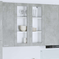 Armadio pensile con porta Riga Grigio cemento 80 x 31 x 100 cm 884397