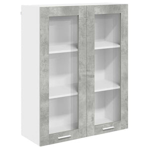 Armadio pensile con porta Riga Grigio cemento 80 x 31 x 100 cm 884397