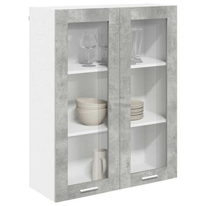 Armadio pensile con porta Riga Grigio cemento 80 x 31 x 100 cm 884397