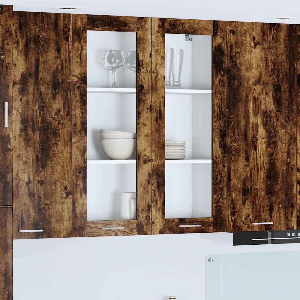 Armadio pensile con porta Riga Rovere fumé 80 x 31 x 100 cm 884398