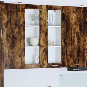 Armadio pensile con porta Riga Rovere fumé 80 x 31 x 100 cm 884398