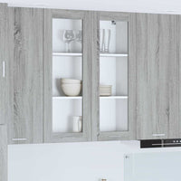 Armadio pensile con porta Riga Grigio Sonoma 80 x 31 x 100 cm 884399