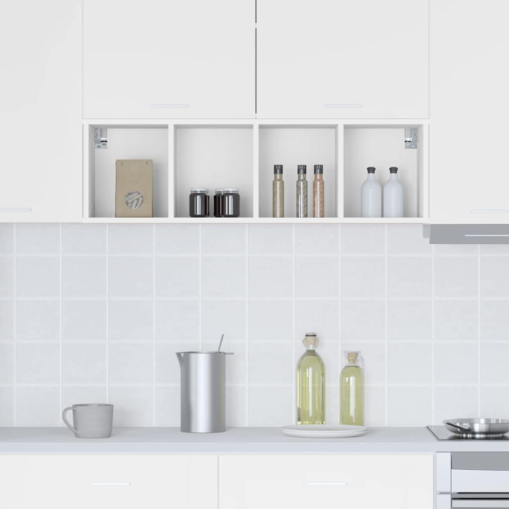 Armadio pensile con lo scaffale Riga Bianco 30 x 29,5 x 100 cm 884458