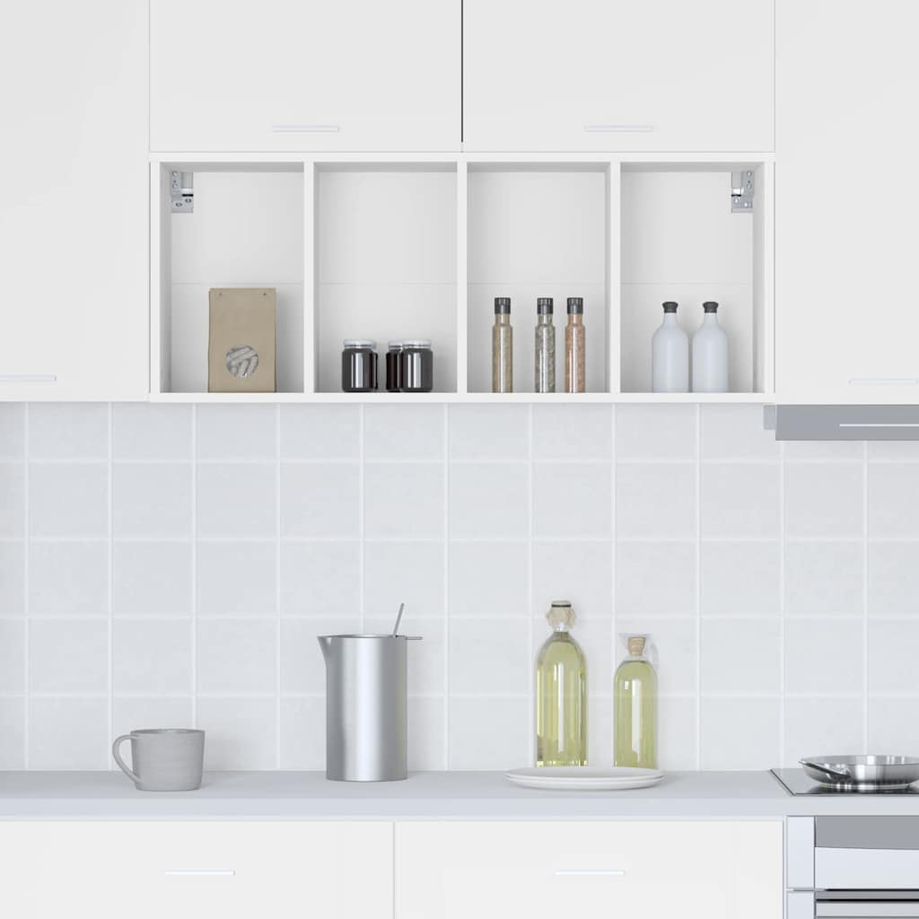 Armadio pensile con lo scaffale Riga Bianco 40 x 29,5 x 100 cm 884466