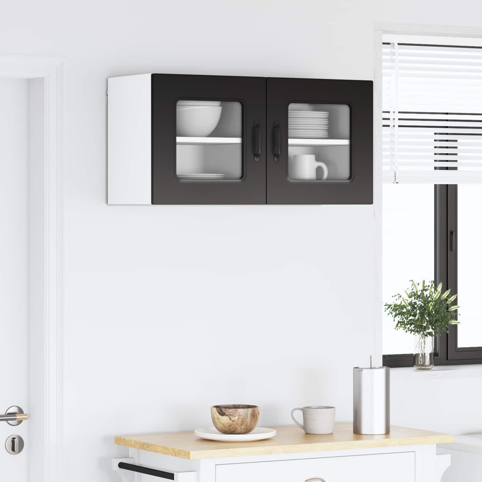 Mobile da cucina 2 pcs Nero 40 x 31 x 40 cm Legno multistrato 884477