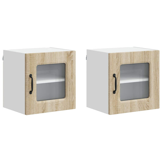 Mobile da cucina 2 pz-Set di 2 Armadio da cucina Rovere Sonoma 40 x 31 x 40 cm 614223