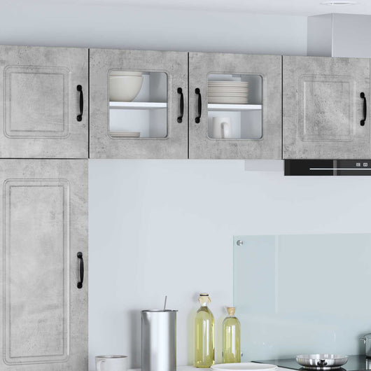 Mobile da cucina con lo scaffale-Armadio da cucina Grigio cemento 40 x 31 x 40 cm 396192
