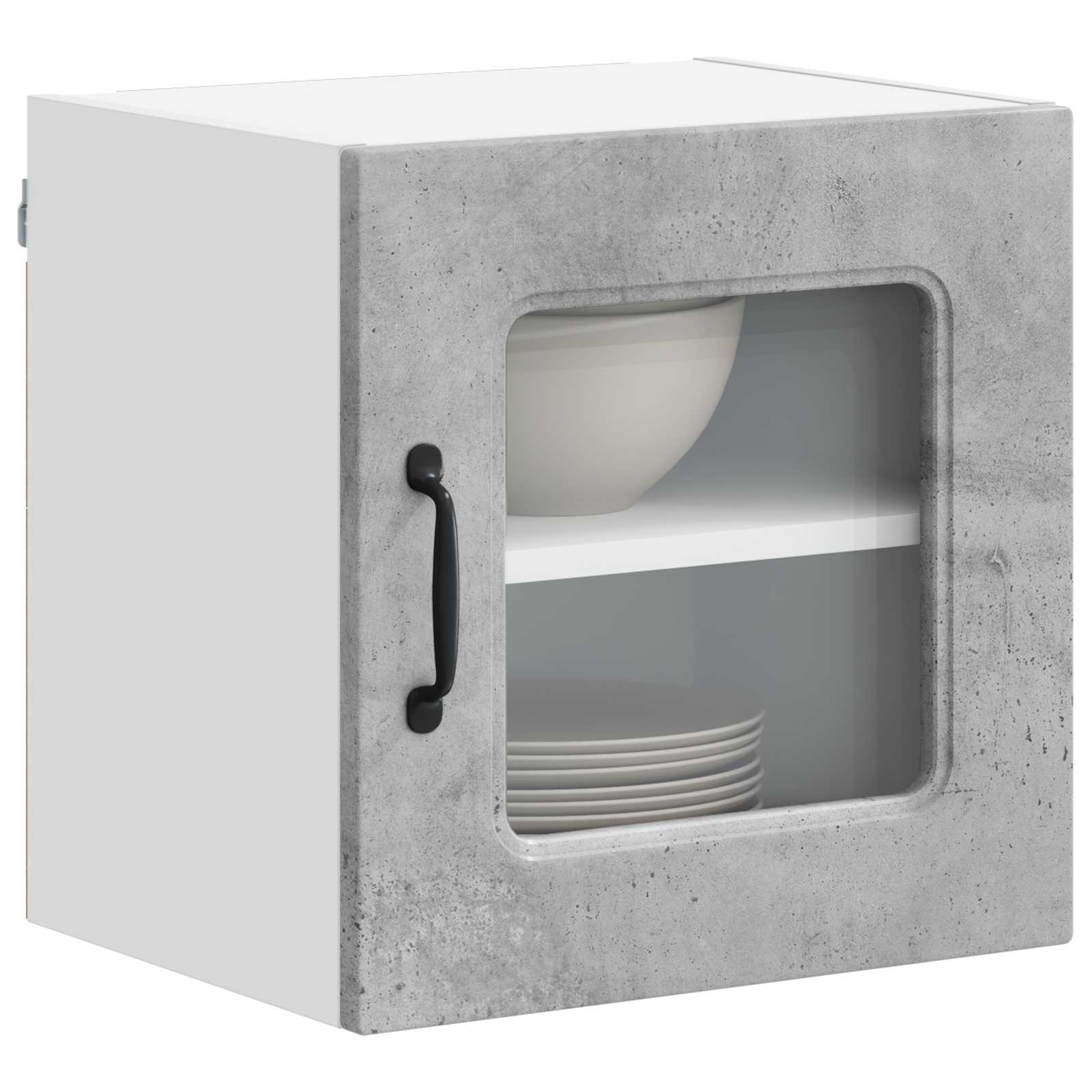 Mobile da cucina con lo scaffale-Armadio da cucina Grigio cemento 40 x 31 x 40 cm 396192