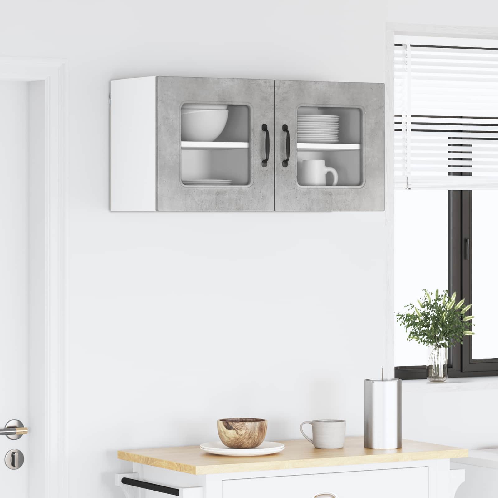 Mobile da cucina 2 pcs Grigio cemento 40 x 31 x 40 cm 884481