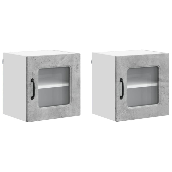 Mobile da cucina 2 pcs Grigio cemento 40 x 31 x 40 cm 884481