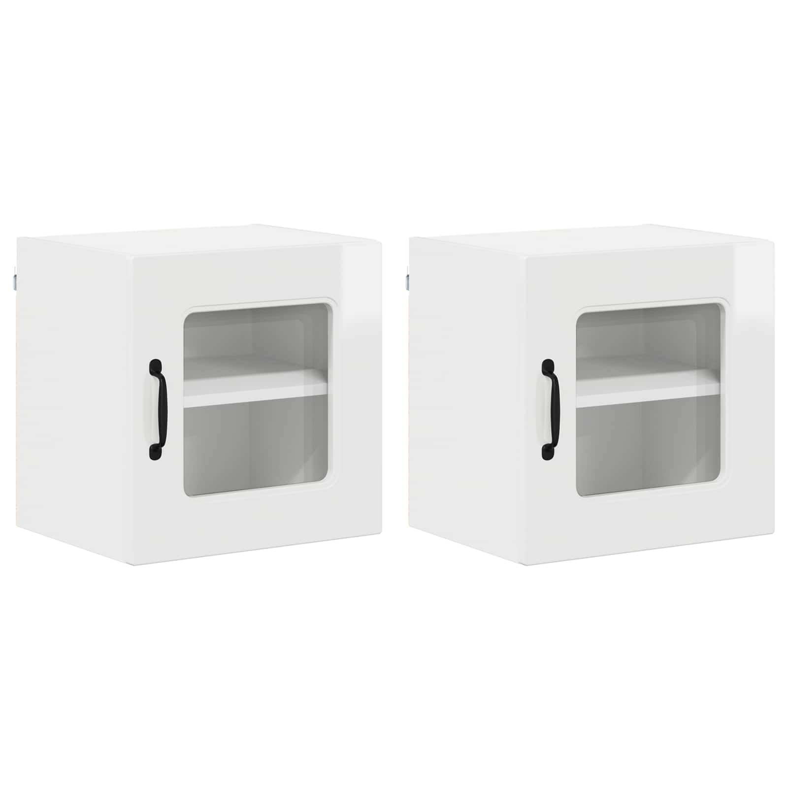 Mobile da cucina 2 pz-Set di 2 Armadio da cucina Bianco Lucido 40 x 31 x 40 cm 676894