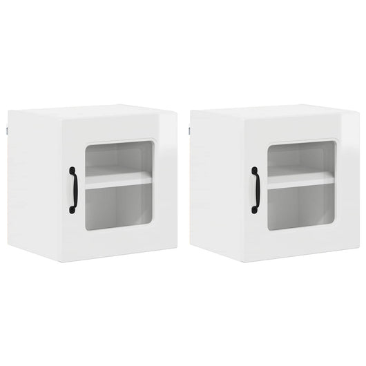 Mobile da cucina 2 pz-Set di 2 Armadio da cucina Bianco Lucido 40 x 31 x 40 cm 676894