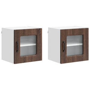 Mobile da cucina 2 pz-Set di 2 Armadio da cucina Rovere Marrone 40 x 31 x 40 cm 863593
