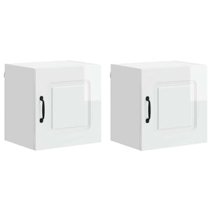 Mobile da cucina 2 pz-Set di 2 Armadio da cucina Bianco Lucido 40 x 31 x 40 cm 374253