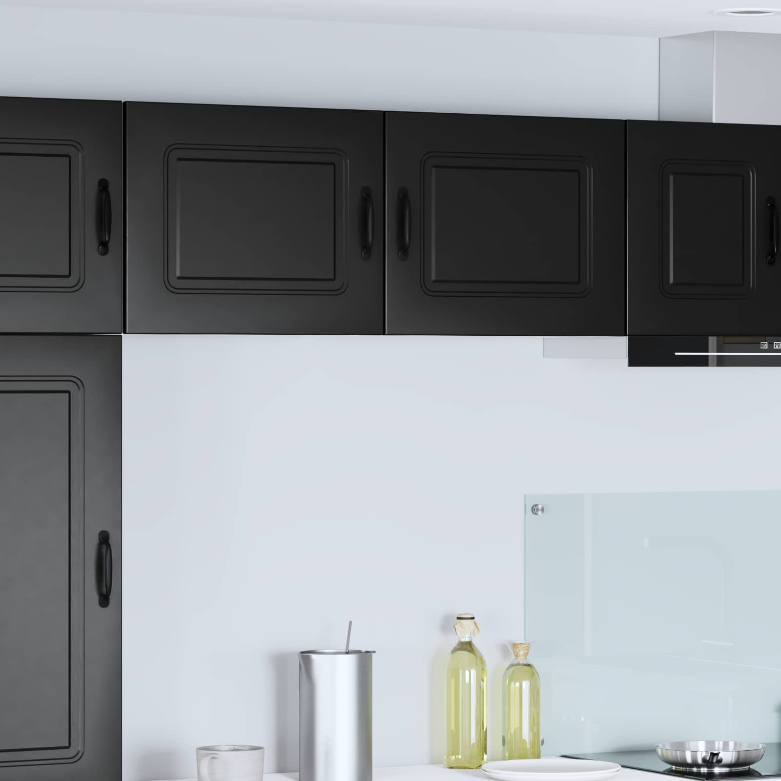 Mobile da cucina 2 pcs Nero 50 x 31 x 40 cm Legno multistrato 884537
