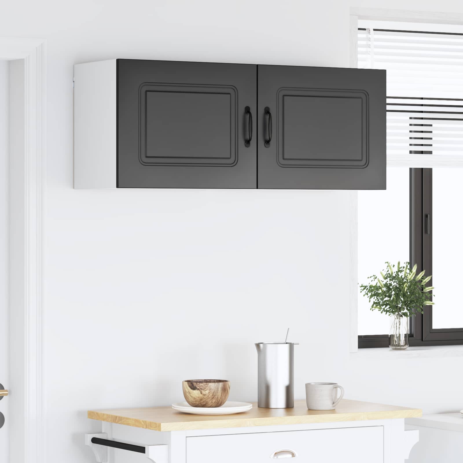 Mobile da cucina 2 pcs Nero 50 x 31 x 40 cm Legno multistrato 884537