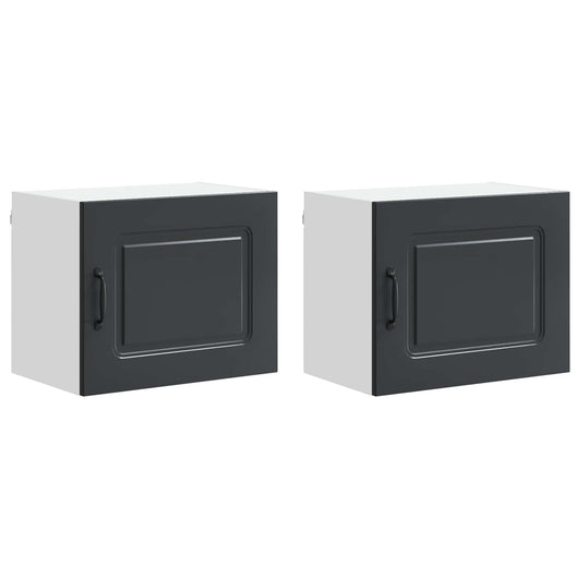 Mobile da cucina 2 pcs Nero 50 x 31 x 40 cm Legno multistrato 884537