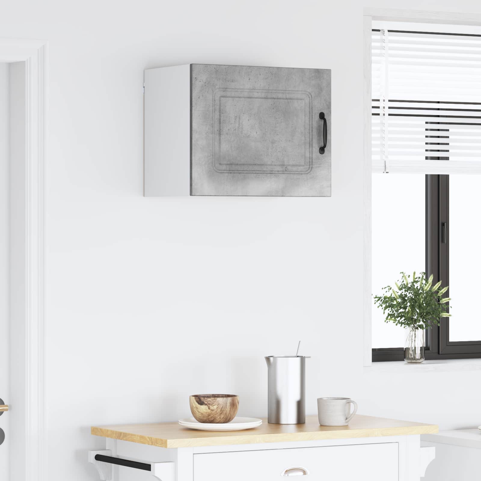 Mobile da cucina con lo scaffale Grigio cemento 50 x 31 x 40 cm 884540