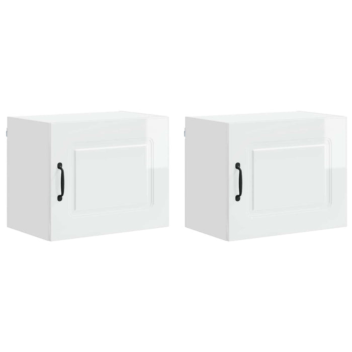 Mobile da cucina 2 pz-Set di 2 Armadio da cucina Bianco Lucido 50 x 31 x 40 cm 760609
