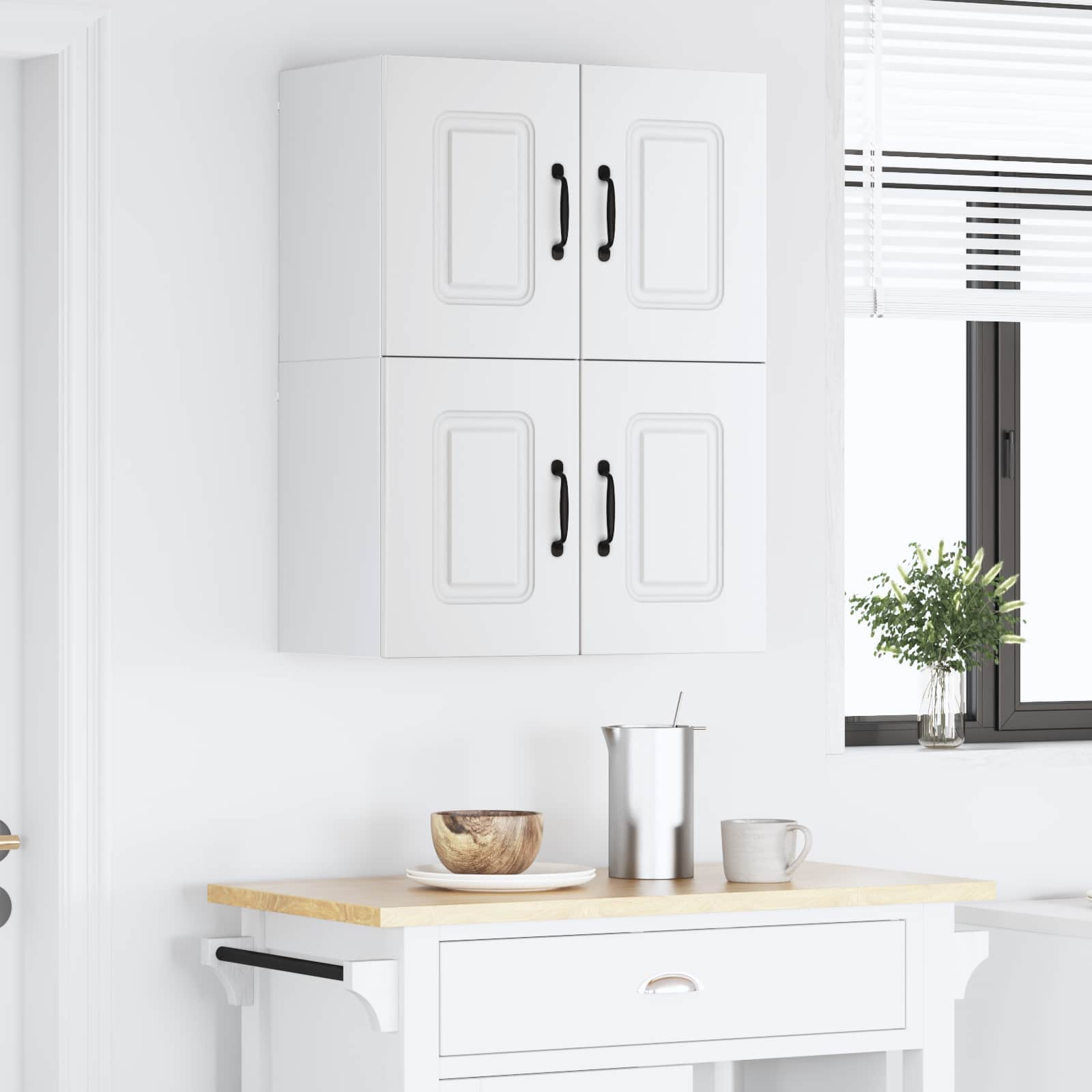 Mobile da cucina 2 pcs Bianco 60 x 31 x 40 cm Legno multistrato 884555