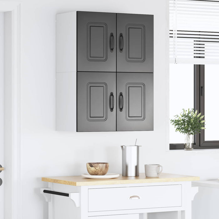 Mobile da cucina 2 pcs Nero 60 x 31 x 40 cm Legno multistrato 884557