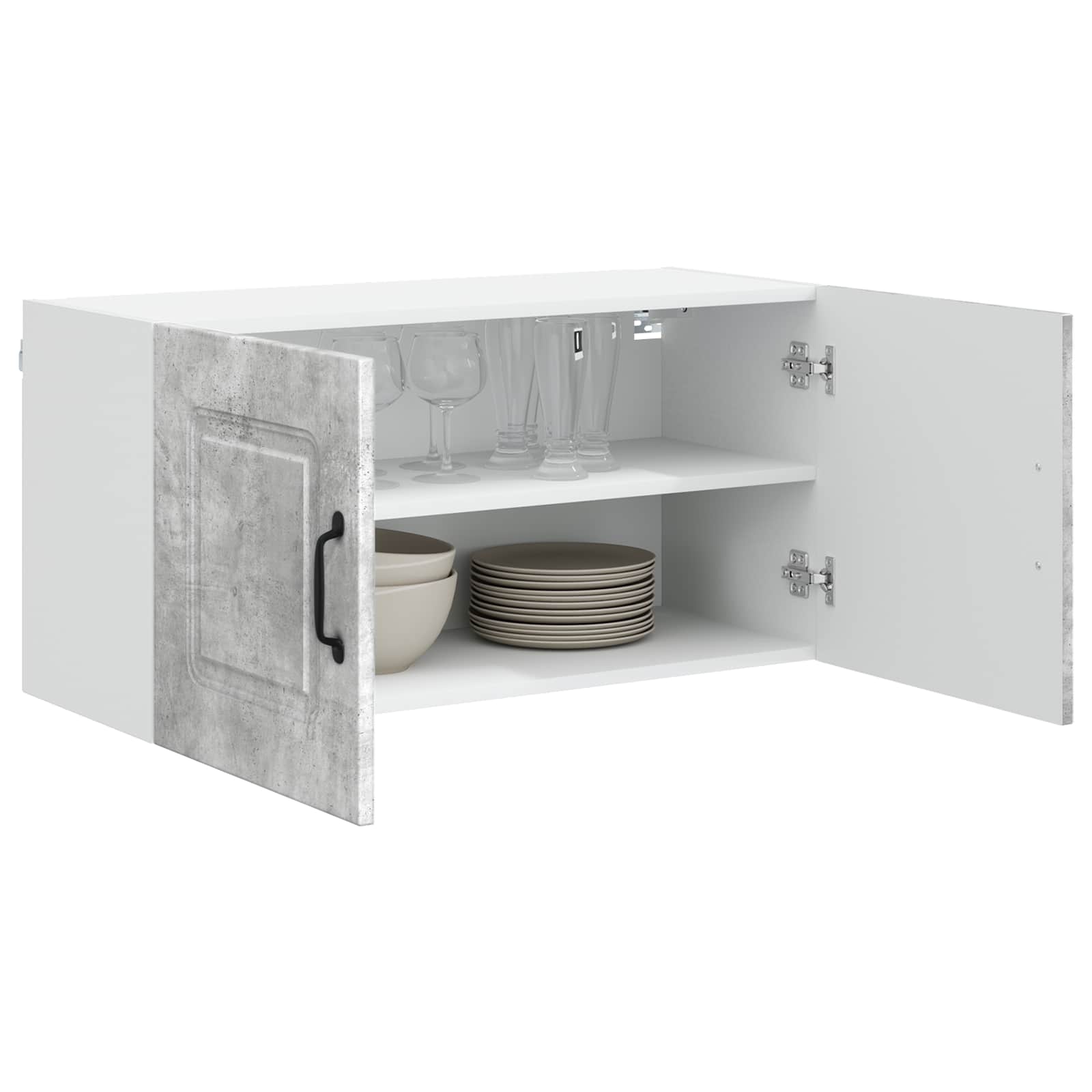 Mobile da cucina con lo scaffale Grigio cemento 80 x 31 x 40 cm 884580