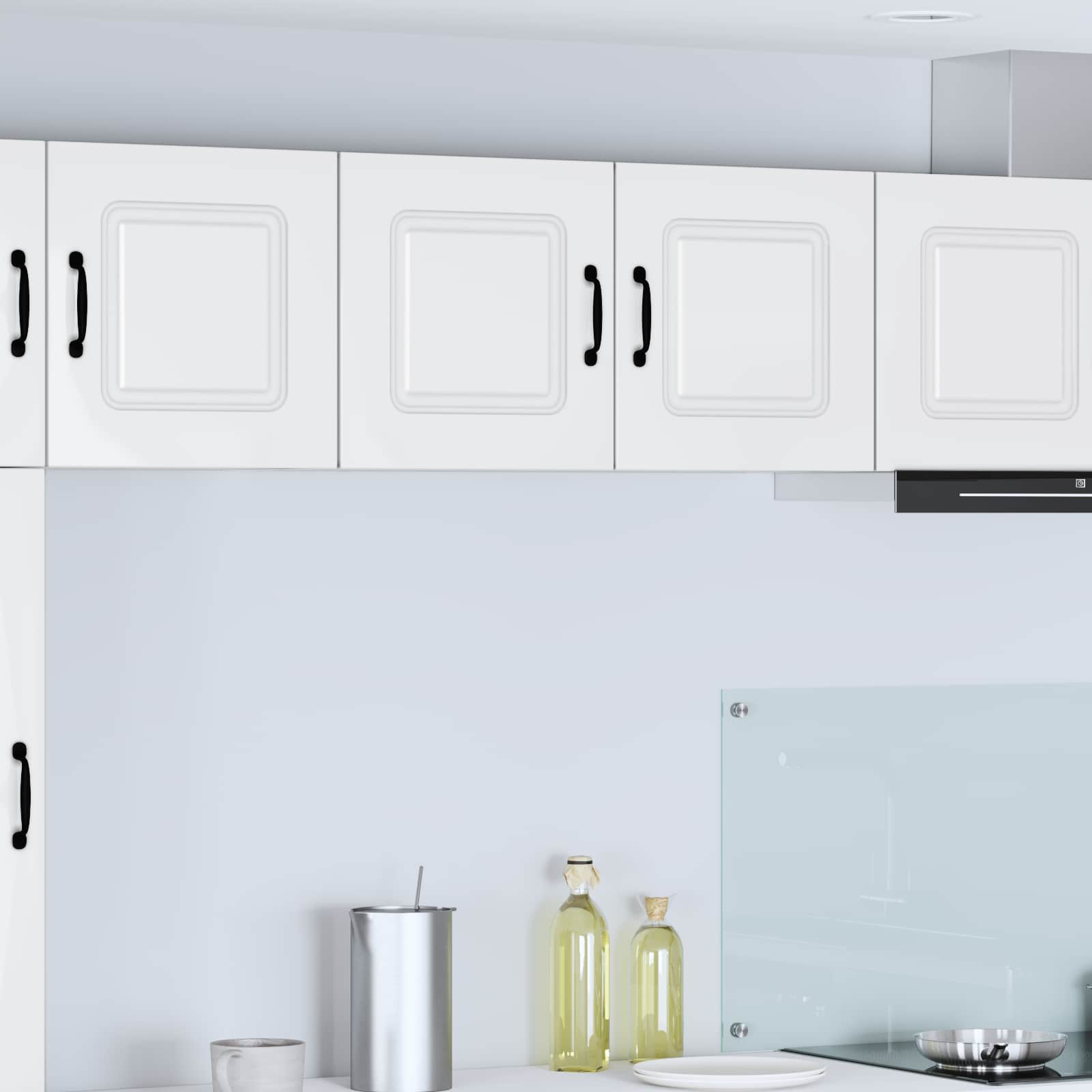 Mobile da cucina con lo scaffale-Armadio da cucina Bianco Lucido 80 x 31 x 40 cm 384268