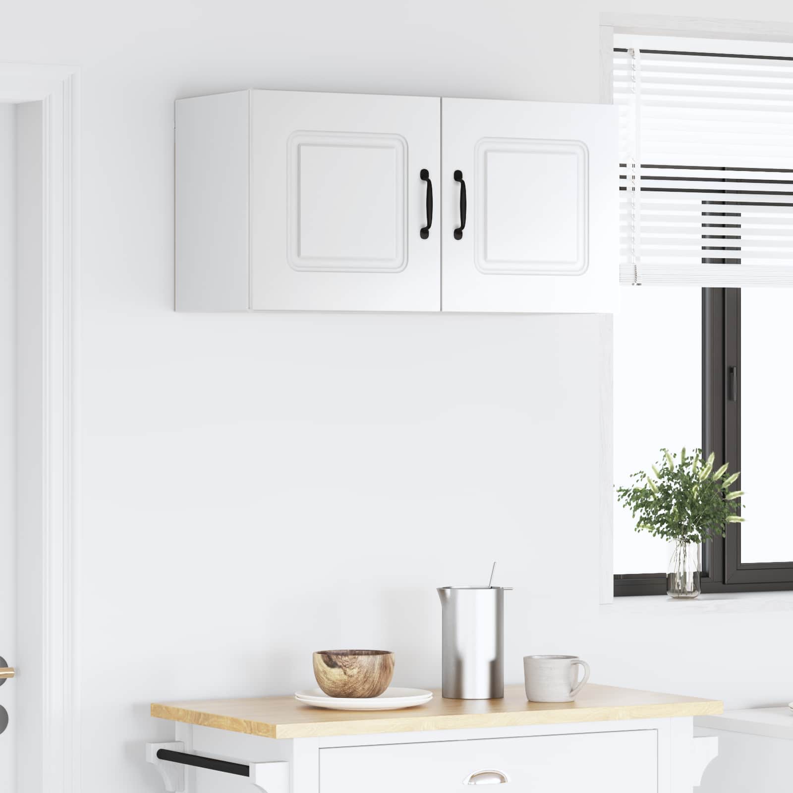 Mobile da cucina con lo scaffale Bianco Lucido 80 x 31 x 40 cm 884582