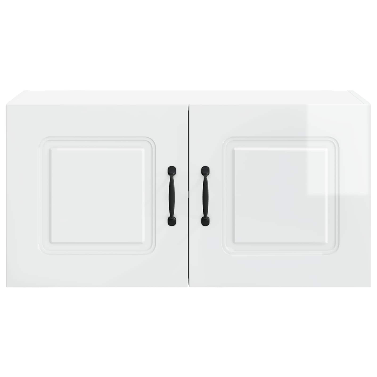 Mobile da cucina con lo scaffale-Armadio da cucina Bianco Lucido 80 x 31 x 40 cm 384268