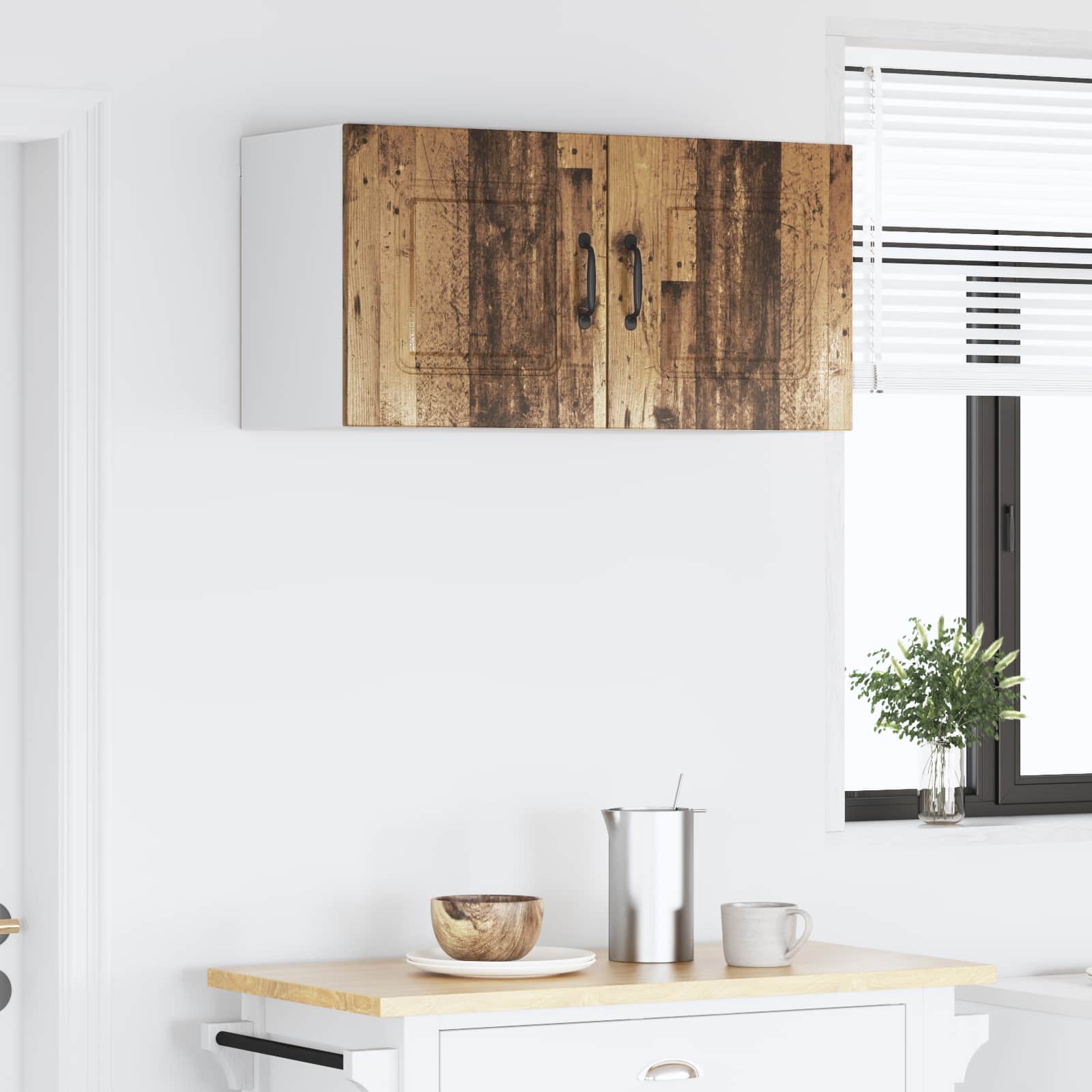 Mobile da cucina con lo scaffale Legno vecchio 80 x 31 x 40 cm 884590