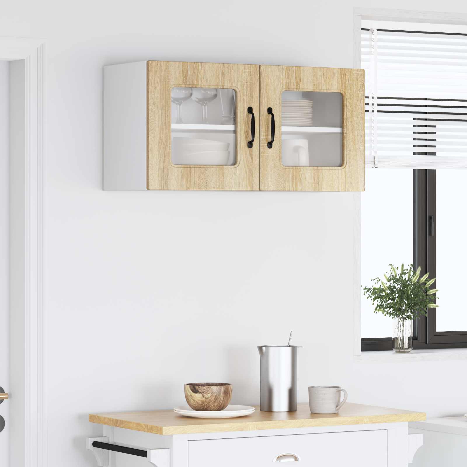 Mobile da cucina con lo scaffale Rovere Sonoma 80 x 31 x 40 cm 884596