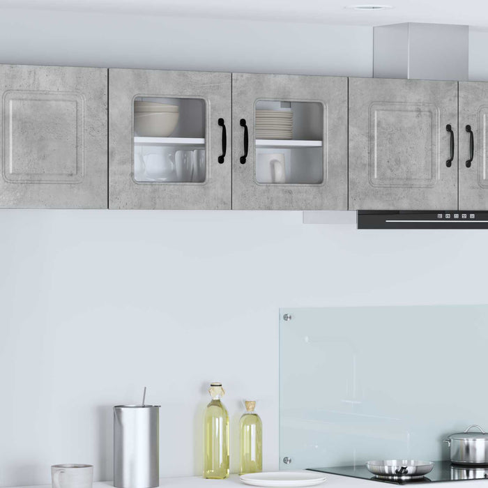 Mobile da cucina con lo scaffale Grigio cemento 80 x 31 x 40 cm 884597