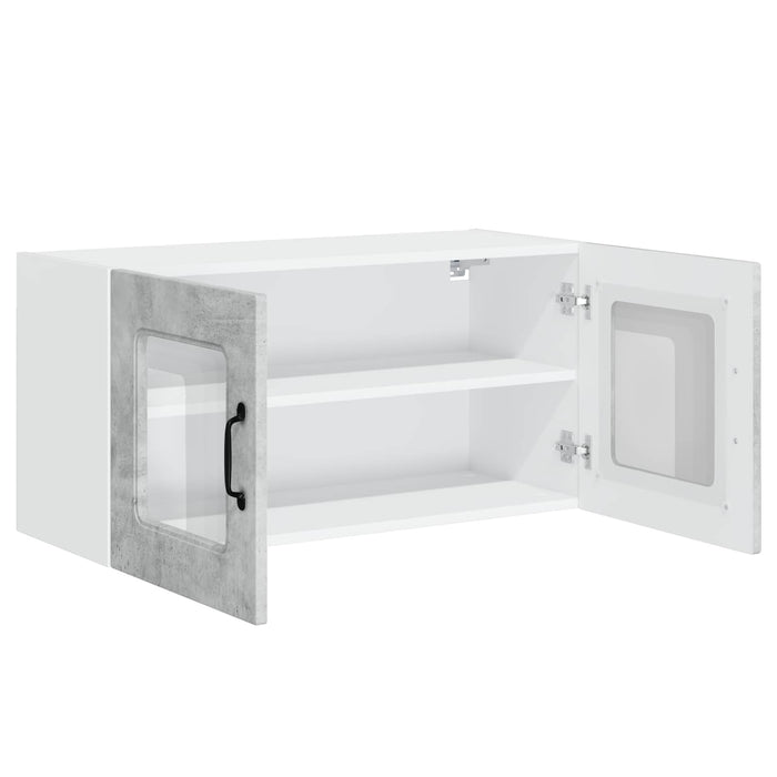 Mobile da cucina con lo scaffale Grigio cemento 80 x 31 x 40 cm 884597