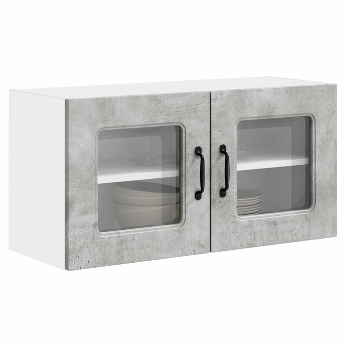 Mobile da cucina con lo scaffale Grigio cemento 80 x 31 x 40 cm 884597