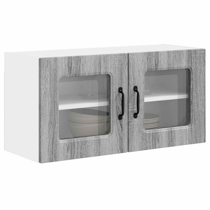Mobile da cucina con lo scaffale-Armadio da cucina Grigio Sonoma 80 x 31 x 40 cm 378669