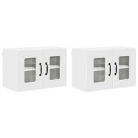 Pensile cucina 2 pcs Bianco 60 x 31 x 40 cm Legno multistrato 884615