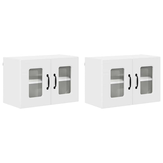 Pensile cucina 2 pcs Bianco 60 x 31 x 40 cm Legno multistrato 884615