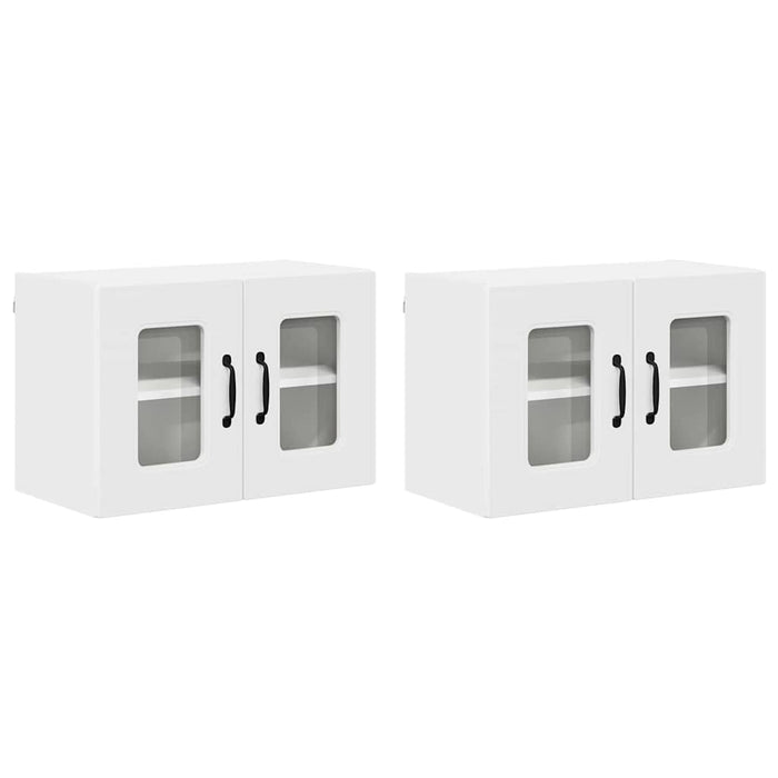 Pensile cucina 2 pcs Bianco 60 x 31 x 40 cm Legno multistrato 884615