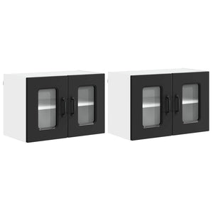 Mobile da cucina 2 pcs Nero 60 x 31 x 40 cm Legno multistrato 884617