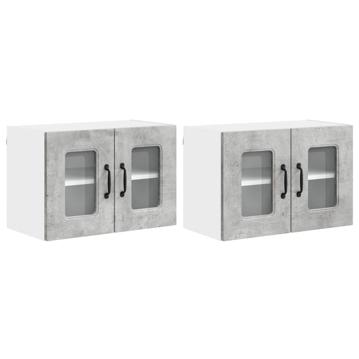 Mobile da cucina 2 pcs Grigio cemento 60 x 31 x 40 cm 884621