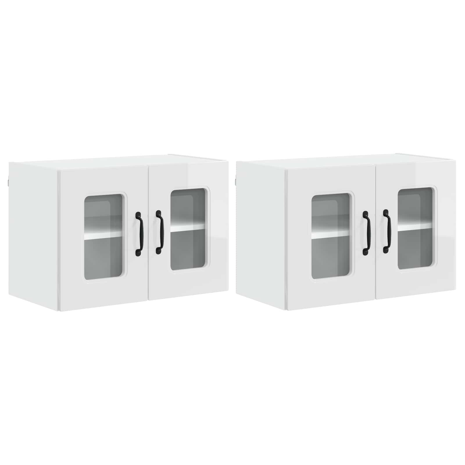 Mobile da cucina 2 pz-Set di 2 Armadio da cucina Bianco Lucido 60 x 31 x 40 cm 934768