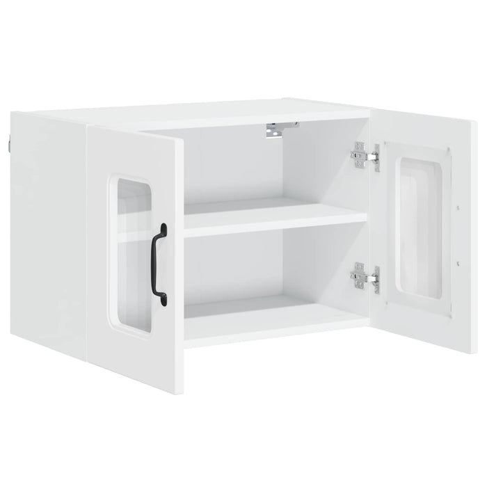Mobile da cucina 2 pz-Set di 2 Armadio da cucina Bianco Lucido 60 x 31 x 40 cm 934768