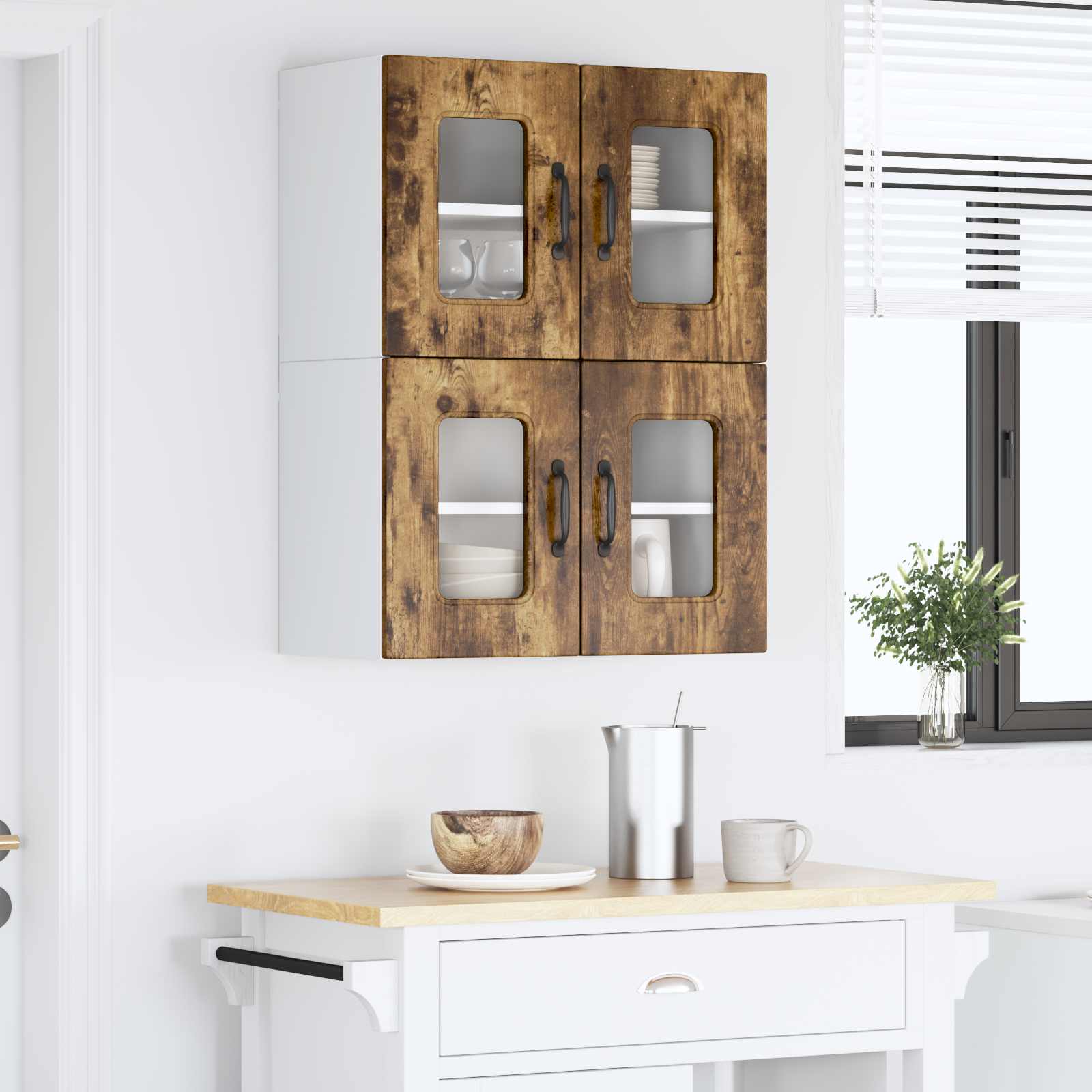 Mobile da cucina 2 pcs Rovere fumé 60 x 31 x 40 cm 884625