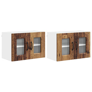 Mobile da cucina 2 pz-Set di 2 Armadio da cucina Legno vecchio 60 x 31 x 40 cm 253339