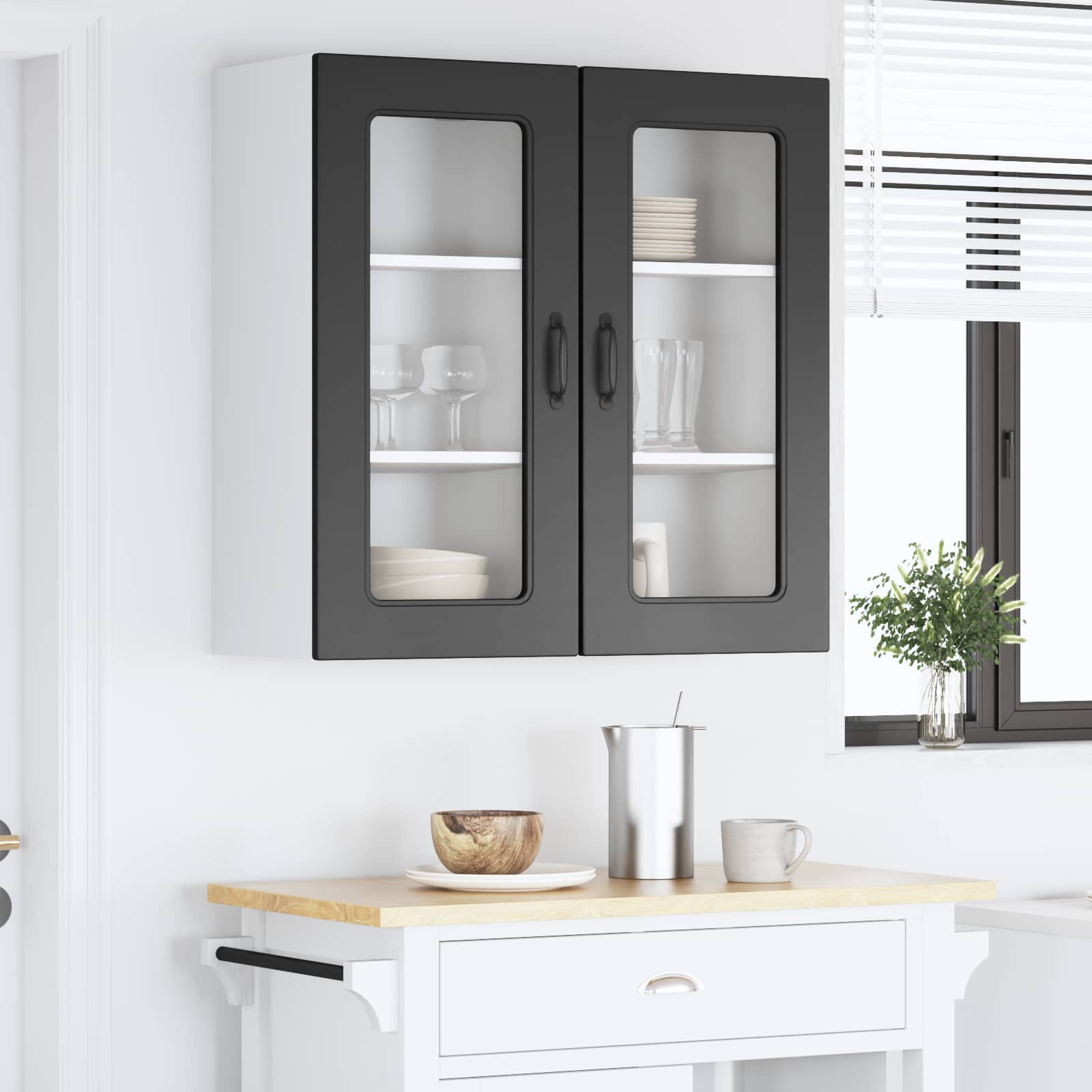 Mobile da cucina 2 pcs Nero 40 x 31 x 80 cm Legno multistrato 884637