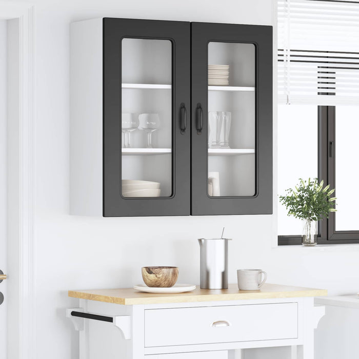 Mobile da cucina 2 pcs Nero 40 x 31 x 80 cm Legno multistrato 884637